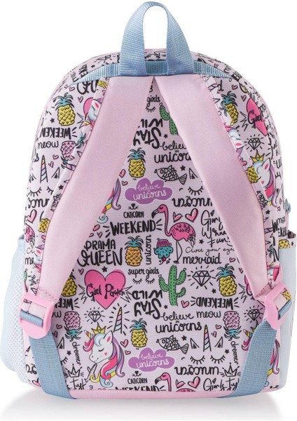 Anaokulu Çantası Unicorn Temalı 23,5x30,5x10 cm 1 Adet Su İtici Polyester modelleri