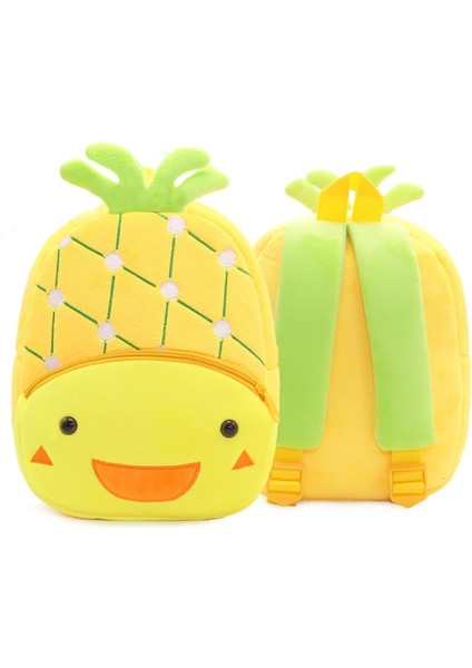Sebze Meyve Serisi Karikatür Peluş Çocuk Sırt Çantası Ananas (Yurt Dışından) (Yurt Dışından)