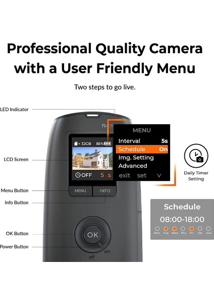 Time Lapse Camera TLC300, Dış Mekan Inşaatı