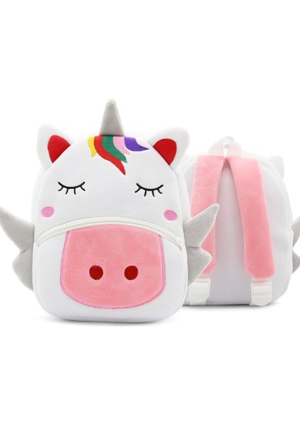 Hayvanat Bahçesi Serisi Peluş Çocuk Okul Çantası Unicorn (Yurt Dışından) (Yurt Dışından)