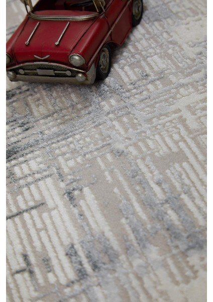 Çam Halı Norm 6213 Gri Romans Halı Modern Desenli Makine Halısı