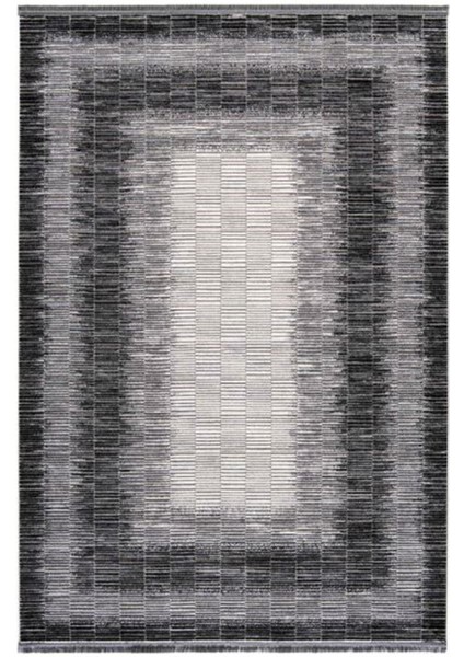 Çam Halı Norm 6217 Gri Romans Halı Modern Desenli Makine Halısı