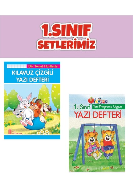 1.Sınıf Küçük Boy Kılavuz Çizgili Yazı Defteri Seti