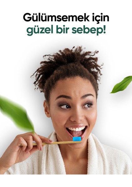 Doğal Bambu Vegan Diş Fırçası - 4 Adet- Orta Sert - Plastiksiz