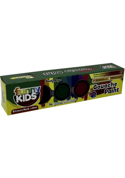 Funny Kids Guaj Boya 6 Renk x 25 ml Set