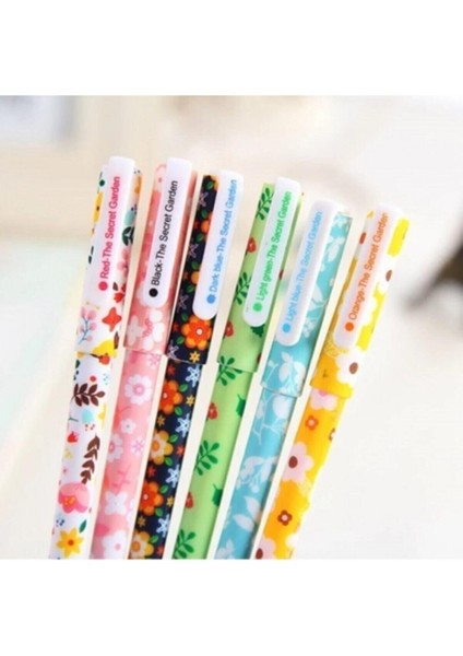 Çiçek Tasarımlı Sevimli 6 Lı Jel Kalem Seti fırsatları