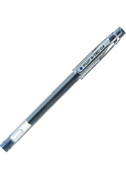 C4 0.4 mm Kapaklı Jel Kalem Mavi