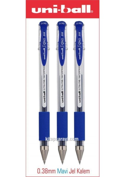 Uniball Signo Dx 0.38 mm Mavi Jel Kalem