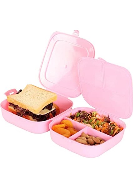 81140 Çift Kapaklı Beslenme Kabı, 14,5 x 15 x 9,5 Cm,