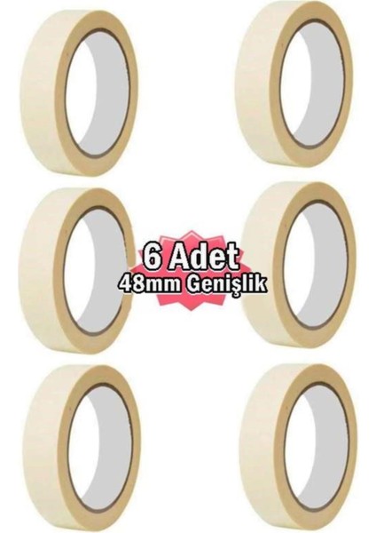 Maskeleme Bandı 6 Adet 48MM Kağı