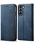 Samsung Galaxy S22 5g Için Kot Deri Flip Cüzdan Standlı Telefon Kılıfı - Mavi (Yurt Dışından) 1