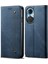 Huawei Nova 9 Için Kot Deri Flip Cüzdan Standlı Telefon Kılıfı - Mavi (Yurt Dışından) 1