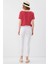 Beyaz Yırtık Skiny Denim Pantolon 5