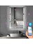 50X70 cm Bluetoothlu Buğu Çözücülü Dokunmatik Işıklı Kumlamalı Banyo Aynası 4