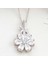 Gümüş Beyaz Sevgi Çiçeği Kadın Kolye 2