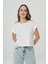 Beyaz Oversize Kısa Kollu T-Shirt 56105-008 2
