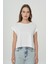 Beyaz Oversize Kısa Kollu T-Shirt 56105-008 3