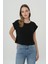 Siyah Oversize Kısa Kollu T-Shirt 56105-020 1