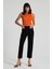 Elıza Cropped Siyah Paçası Kesikli Straight Cropped Fit Jean Pantolon C 4518-083 1