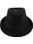 Vintage Erkekler Yün Keçe Şapka Kış Fedora Trilby Panama Şapka Gangster Siyah (Yurt Dışından) 2