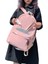 Kontrast Renkli Unisex Okul Sırt Çantası-Pembe (Yurt Dışından) 3
