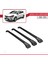 Renault Clio Sport Tourer 2013 ve Sonrası ile Uyumlu Ace-1 Ara Atkı Tavan Barı Siyah 3 Adet Bar 3