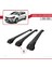 Renault Clio Sport Tourer 2013 ve Sonrası ile Uyumlu Ace-1 Ara Atkı Tavan Barı Siyah 3 Adet Bar 4