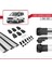 Ford Tourneo Courier 2014-2017 Arası ile Uyumlu Ace-1 Ara Atkı Tavan Barı Gri 3 Adet Bar 5