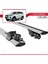 Toyota Fortuner (AN160) 2015 ve Sonrası ile Uyumlu Hook Model Anahtar Kilitli Ara Atkı Tavan Barı Gri 5