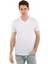 V Yaka, Kısa Kollu Erkek T-Shirt 1