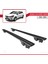 Renault Clio 4 Sport Tourer 2013-2020 Arası ile Uyumlu Hook Model Anahtar Kilitli Ara Atkı Tavan Barı Siyah 4