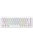 Rebel Beyaz Low Profile Blue Switch Us Layout Rainbow Mekanik Gaming Oyuncu Klavye 2