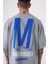 Oversize ONENINE87 Baskılı Yıkamalı T-Shirt Ghst-Blue 4