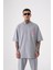 Oversize ONENINE87 Baskılı Yıkamalı T-Shirt Ghst-Pink 1