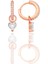 Gümüş Rose Kalp Kesim Zirkon Taşlı Halka Küpe SGTL12253ROSE 1