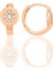 Gümüş Rose Zirkon Taşlı Halka Küpe SGTL12262ROSE 1