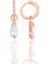 Gümüş Rose Damla Kesim Zirkon Taşlı Halka Küpe SGTL12254ROSE 1
