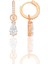 Gümüş Rose Kristal Kesim Zirkon Taşlı Halka Küpe SGTL12255ROSE 1