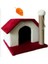 Tırmalamalı Tek Katlı Kedi Evi Kırmızı 1