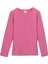 Şeker pembe Basic Mevsimlik Likralı Uzun Kollu Kız Çocuk Tişört 1