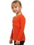 Turuncu Basic Mevsimlik Likralı Uzun Kollu Kız Çocuk Tişört 3