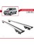 Mitsubishi Outlander 2006-2013 Arası ile Uyumlu Hook Model Anahtar Kilitli Ara Atkı Tavan Barı Gri 4