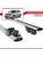 Mitsubishi Outlander 2006-2013 Arası ile Uyumlu Hook Model Anahtar Kilitli Ara Atkı Tavan Barı Gri 5