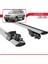 Kia Sportage 2004-2008 Arası ile Uyumlu Hook Model Anahtar Kilitli Ara Atkı Tavan Barı Gri 5