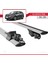 Kia Sorento Prime (Um) 2015-2019 Arası ile Uyumlu Hook Model Anahtar Kilitli Ara Atkı Tavan Barı Gri 5