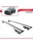 Jeep Cherokee (Kj) 2001-2008 Arası ile Uyumlu Hook Model Anahtar Kilitli Ara Atkı Tavan Barı Gri 4