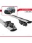 Jeep Cherokee (Kj) 2001-2008 Arası ile Uyumlu Hook Model Anahtar Kilitli Ara Atkı Tavan Barı Gri 5