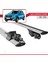 Dacia Sandero Stepway 2012-2020 Arası ile Uyumlu Hook Model Anahtar Kilitli Ara Atkı Tavan Barı Gri 5