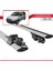 Volkswagen Caddy 2003-2010 Arası ile Uyumlu Hook Model Anahtar Kilitli Ara Atkı Tavan Barı Gri 5