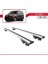 Fiat Doblo 2010-2022 Arası ile Uyumlu Hook Model Anahtar Kilitli Ara Atkı Tavan Barı Gri 4